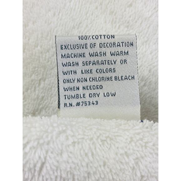 Blue White Towel Orris And Orris 50x27 Made in Turkey Flower 100% Cotton Checker - Picture 8 of 8